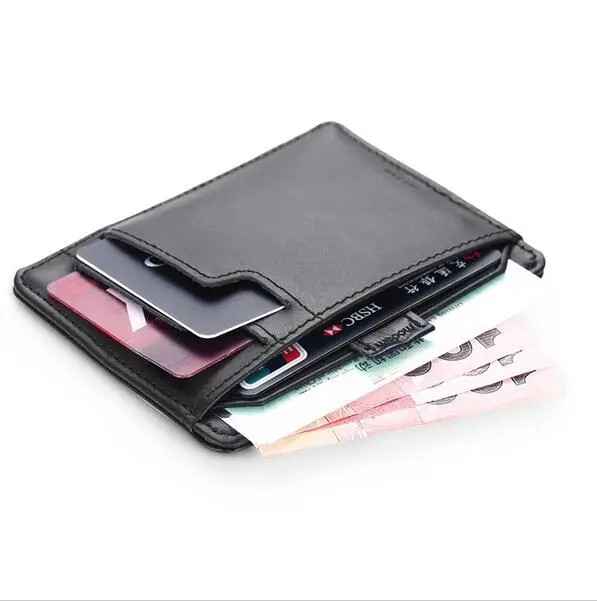 Modern Luxury Brand New 100 Cow Genuine Leather 0 38cm Super Slim Men Wallets Card Holder
