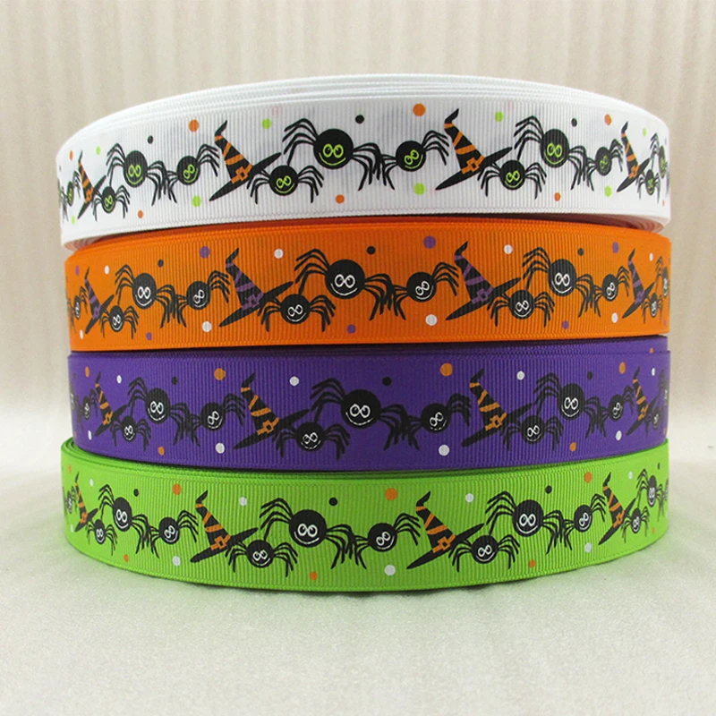 

1''(25mm) halloween holiday elf printed ribbon Grosgrain ribbon,DIY handmade materials,wedding gift wrap,50Yc1263