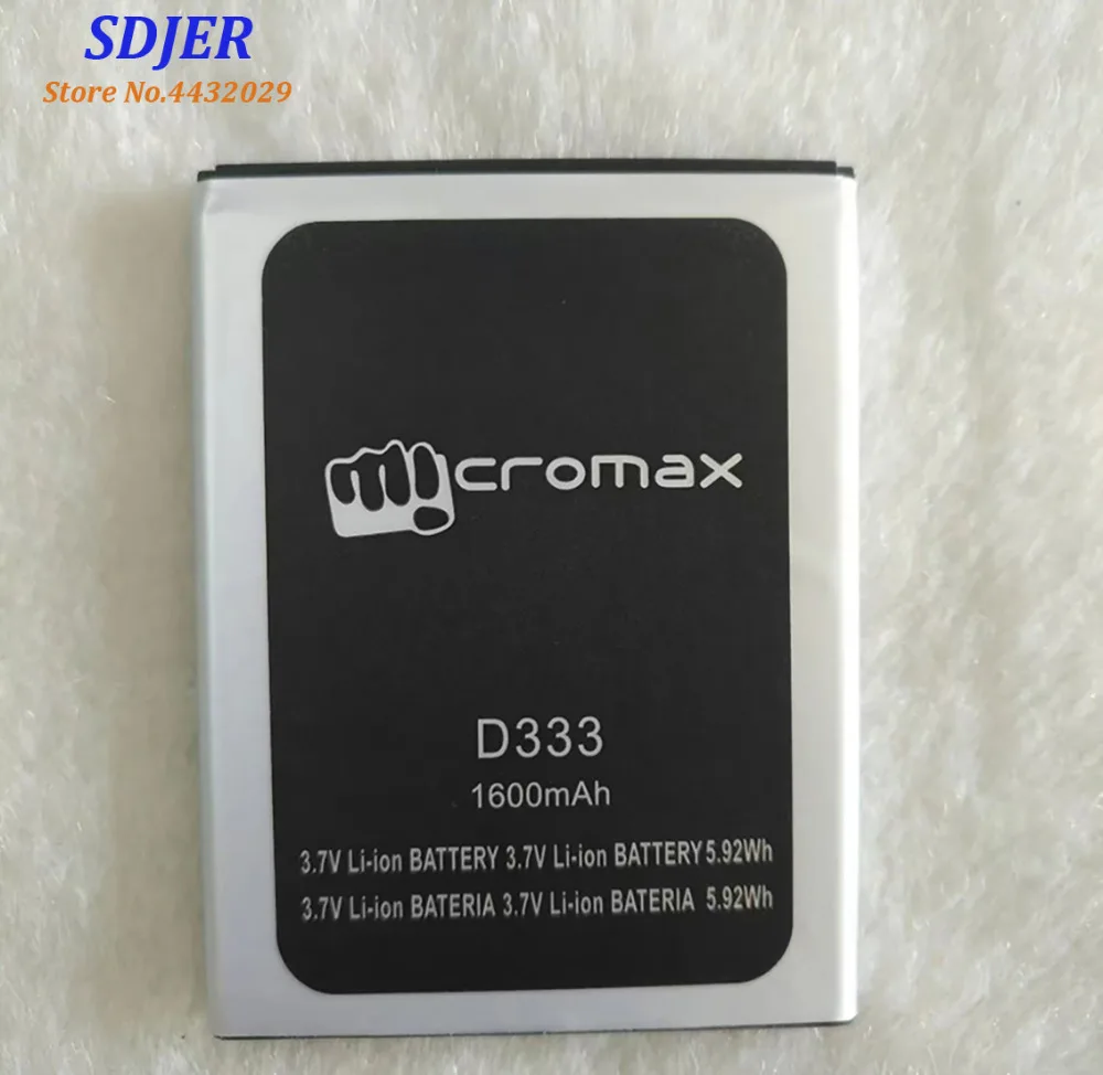 Высокое качество оригинальный для Micromax D333 мобильный телефон литиевая батарея