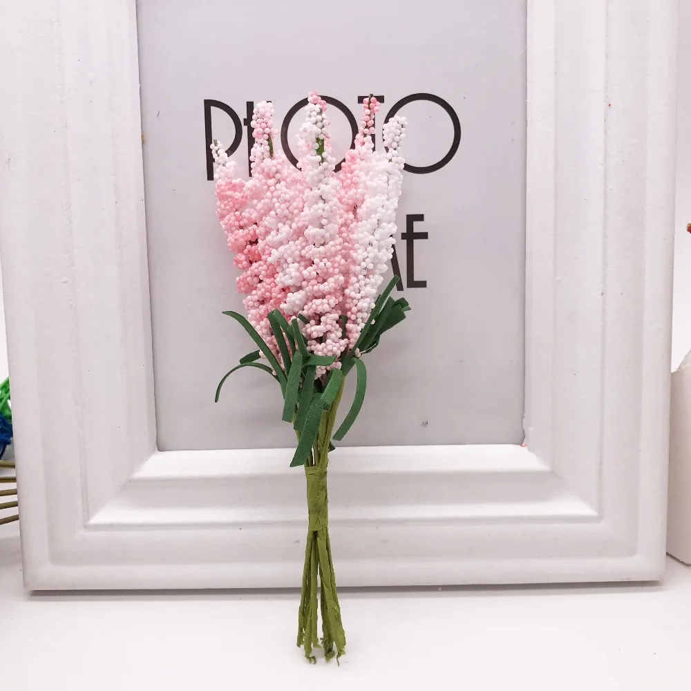 10 шт./лот мини PE Лаванда искусственные цветы для свадьбы дома украшения для самодельного изготовления подарок свадебный веночек Скрапбукинг поддельные цветы