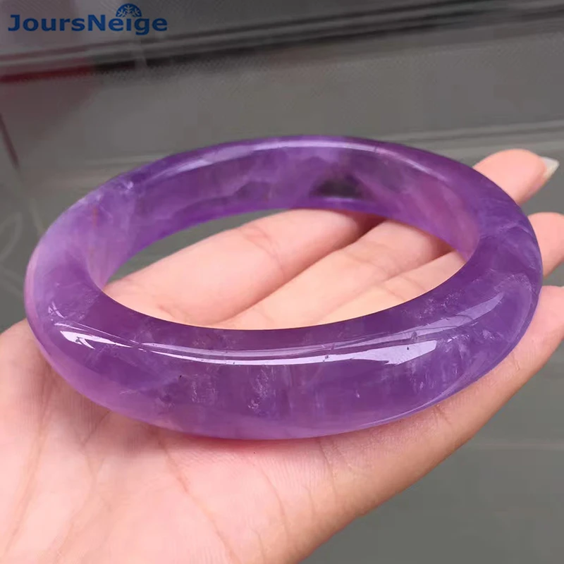 Высококачественный настоящий прекрасный Фиолетовый Натуральный браслет с кристаллами для девушек женский подарок счастливые кристаллические браслеты ювелирные украшения JoursNeige