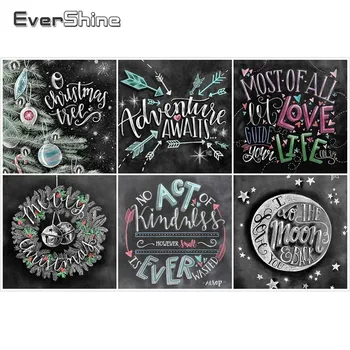 

EverShine DIY Diamond Embroidery Cartoon Diamond Painting Full Square Paint With Diamonds Mosaic Blackboard Drawing Wall Decor