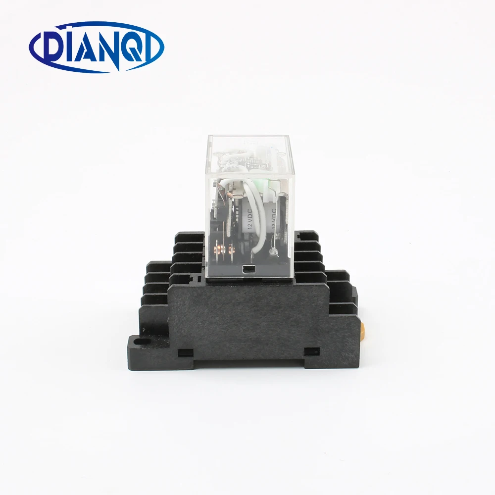 LY4NJ HH64P AC 110V или 220V 14PIN 10A Серебристая контактная катушка реле мощности 4PDT с цоколем