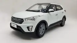 1:18 литье под давлением модель для hyundai IX25 2016 Белый внедорожник Игрушечная машина из сплава миниатюрная коллекция подарки IX