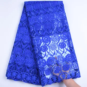 

2019 Latest French Laces Fabrics High Quality Tulle African Laces Fabric For Wedding Nigerian Net Lace With Sequins A1627