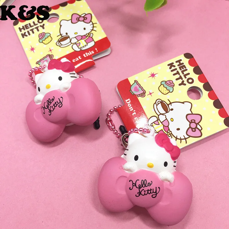 Cute Hello Kitty Rare Squishy 5pcs lot Mini Kawaii Pink Bow kitty Doll Sweet font b