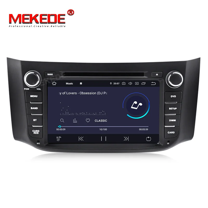 Best MEKEDE Android9.0 Car Radio DVD for NISSAN SILPHY Quad Core wifi Bluetooth video audio Multimedia 2 din car dvd player 4