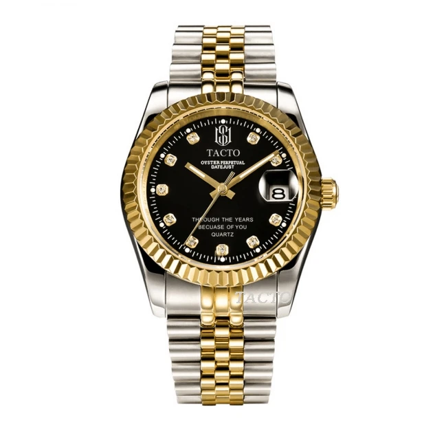 TACTO мужские классические часы, повседневные японские кварцевые бизнес-часы, аналоговый циферблат с календарем, браслет из нержавеющей стали - Цвет: TA-4
