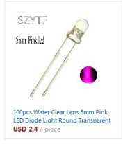 100 шт. прозрачный светодиодный светильник 3 мм теплый белый круглый прозрачный ультра яркий 3 мм светодиодный светильник