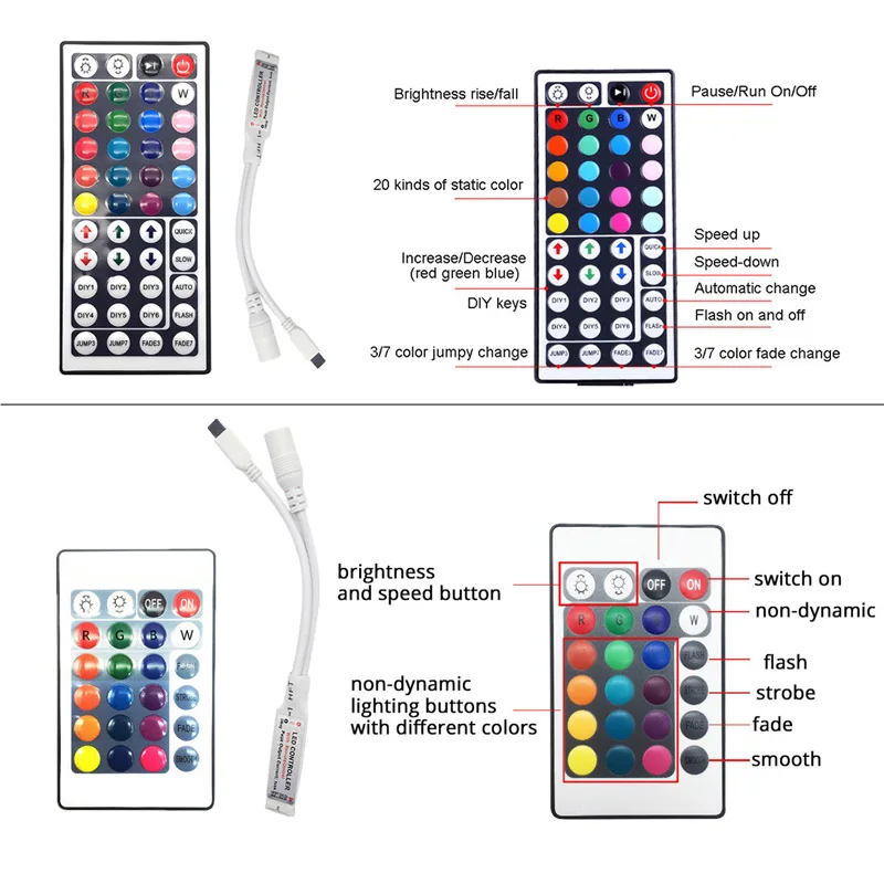 LED Strip Light RGB 5050 SMD 2835 Flexible Ribbon fita Led RGB Stripe 5M 10M 15M Tape Diode DC 12V+ Remote Control + Adapter EU (1)