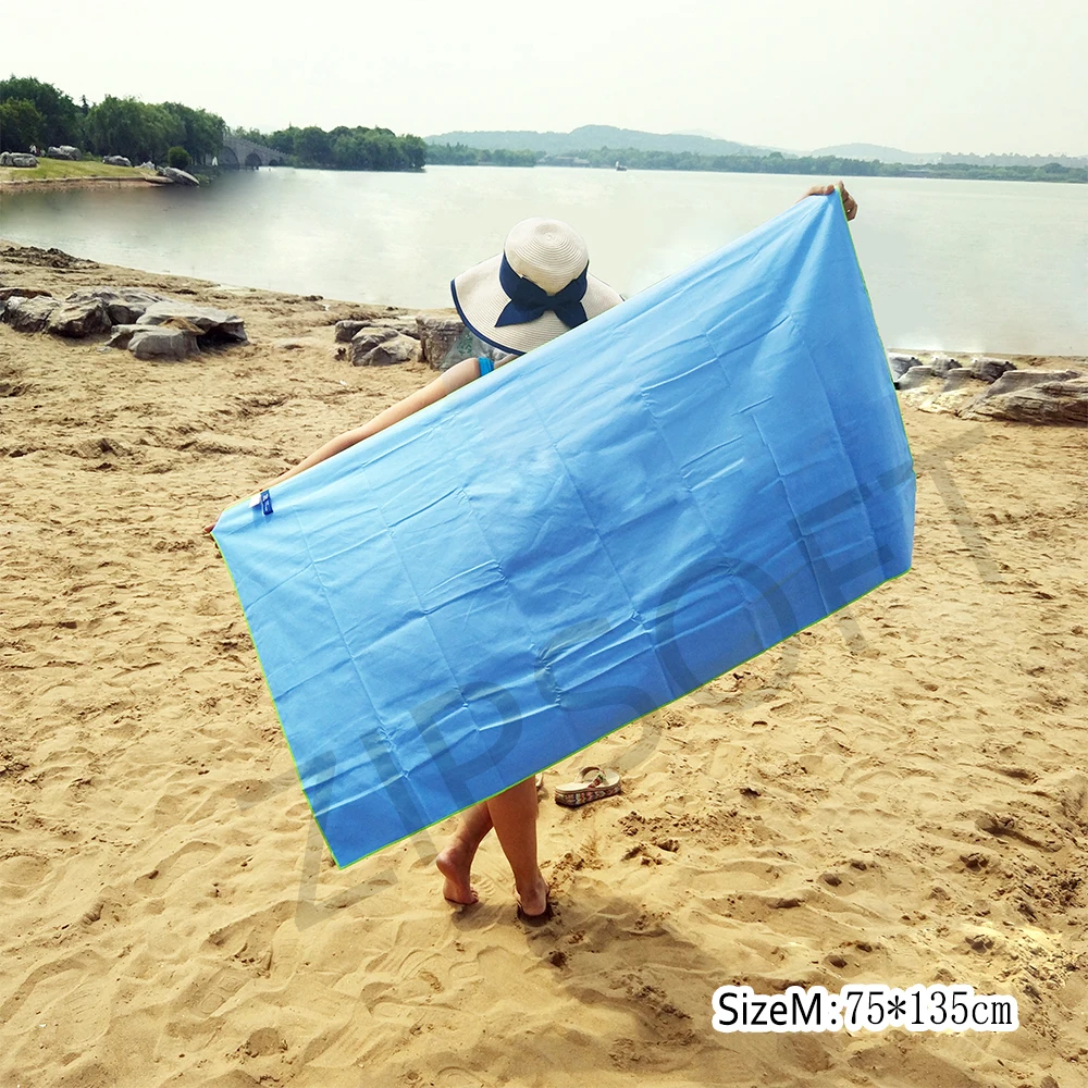 Zipsoft Beach Towels With Bag Gym Sports Microfibre wraps Mat Adults Swimming pool Travel Camping Hair Quick Dry Sports Washrag