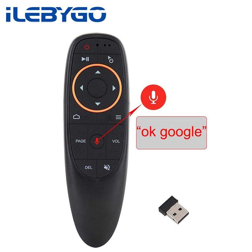 

iLebygo G10 Voice Remote Control 2.4G Wireless Air Mouse Microphone Gyroscope IR Learning for Android tv box T9 H96 Max X96 mini