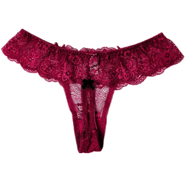 Sexy Thong Transparent T back Women's Lace Ultra thin Seamless Panties G string Underwear S XL