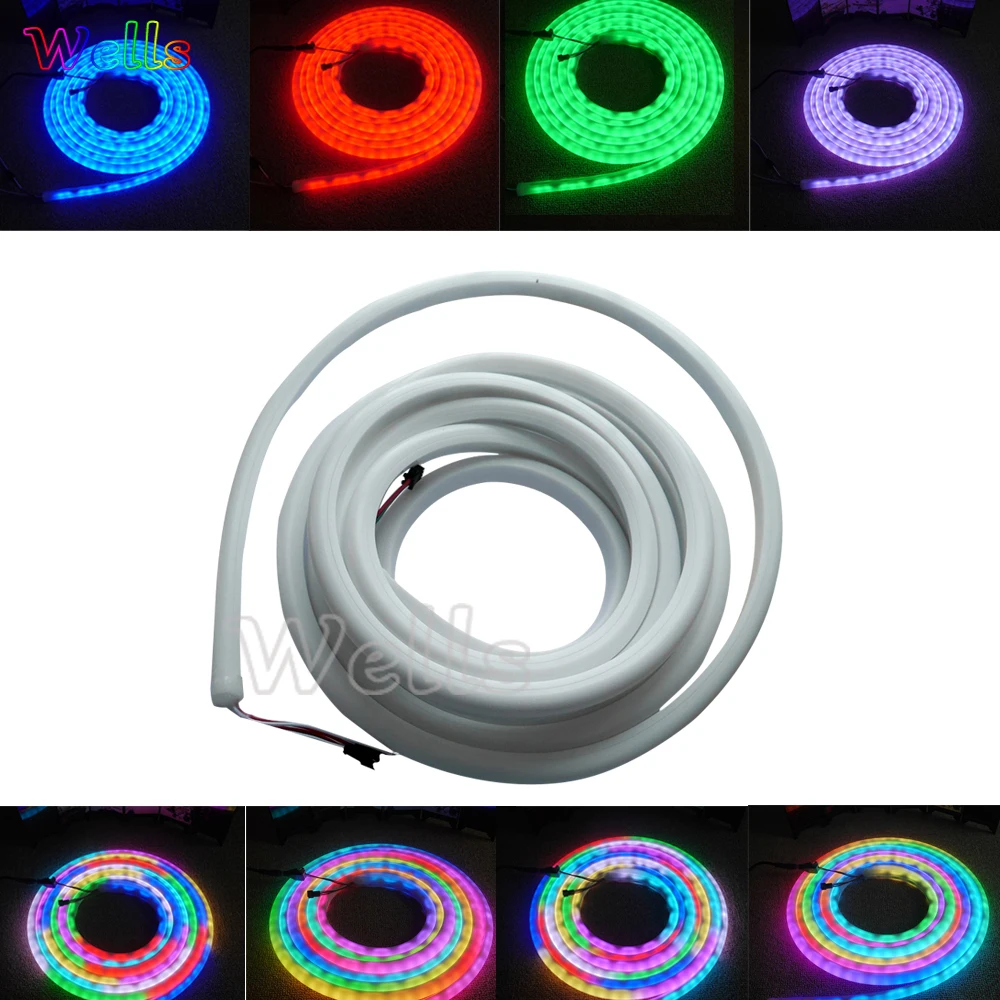 High quality 5m/Roll 30/60led/m WS2811 WS2812B SK6822 flex neon digital RGB dream color LED pixel light