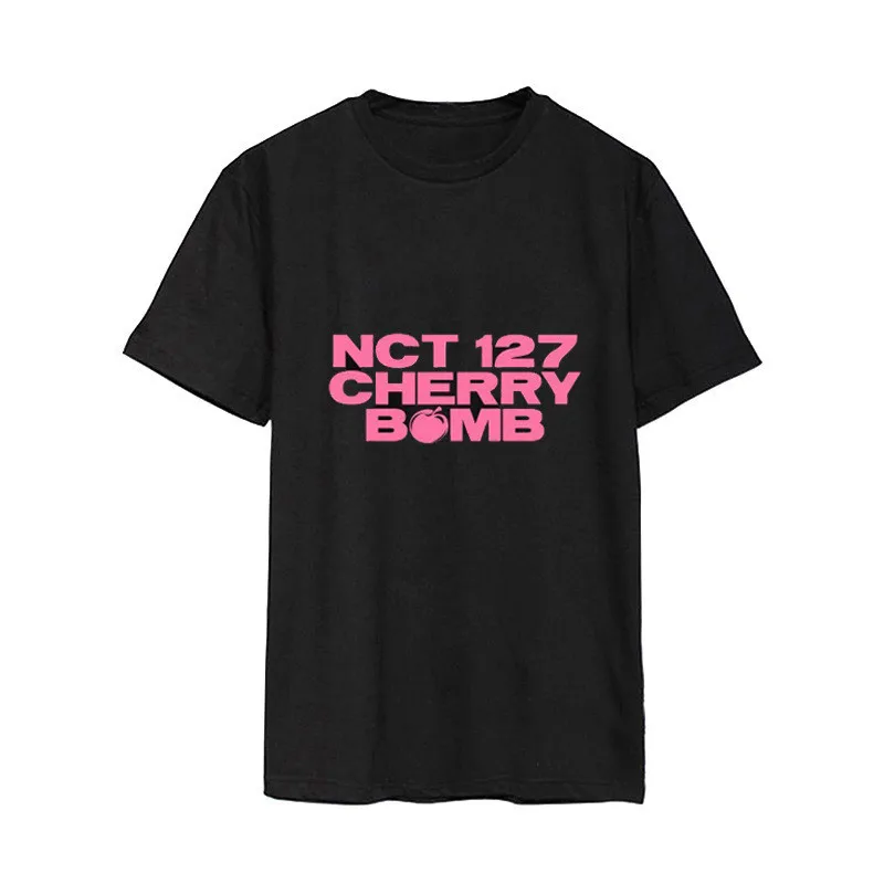 Kpop NCT127 NCT 127 CHERRY BOMB альбом рубашки K POP повседневная одежда из хлопка футболка с