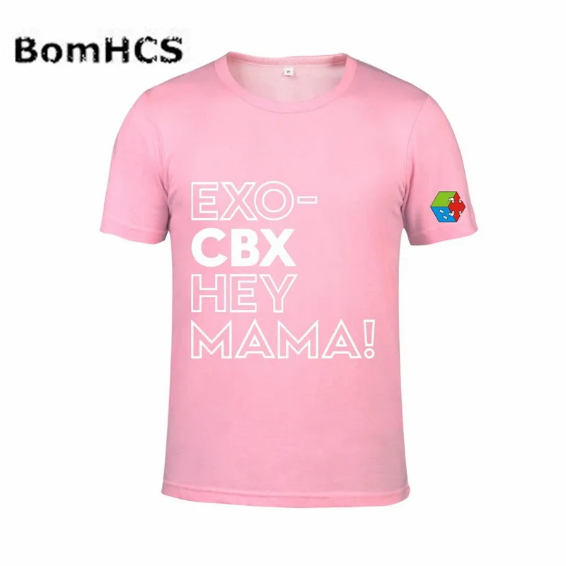 BomHCS Kpop/футболка хлопковая футболка с надписью EXO CBX и hey Mama Подарочные летние