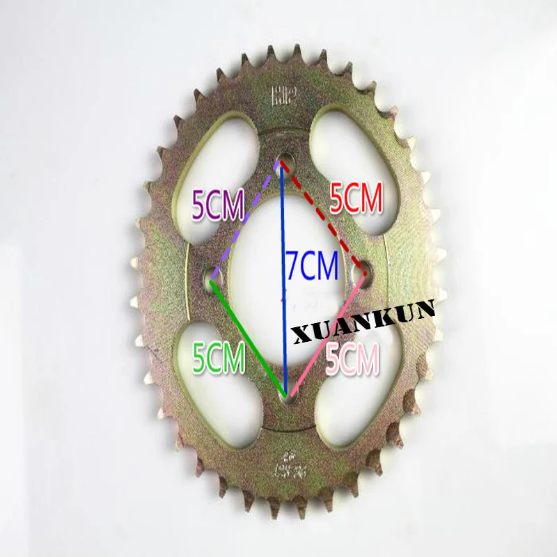 XUANKUN изогнутый луч для мотоцикла DY100 110 стандартное зубчатое колесо зубчатый диск