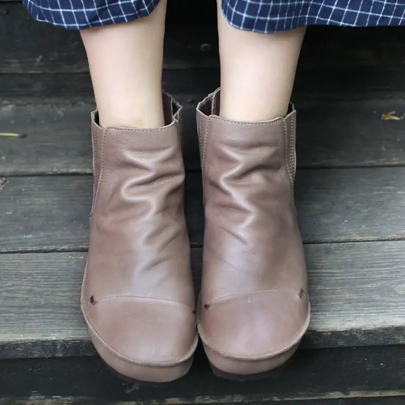 Careaymade/Женская обувь из натуральной кожи; оригинальные художественные Ботинки martin ручной работы; удобные античные сапоги на плоской подошве
