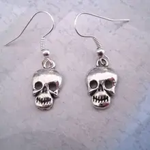 24 Пара* маленький череп* Тибетский Серьги SP со скелетом 32 мм kl1141
