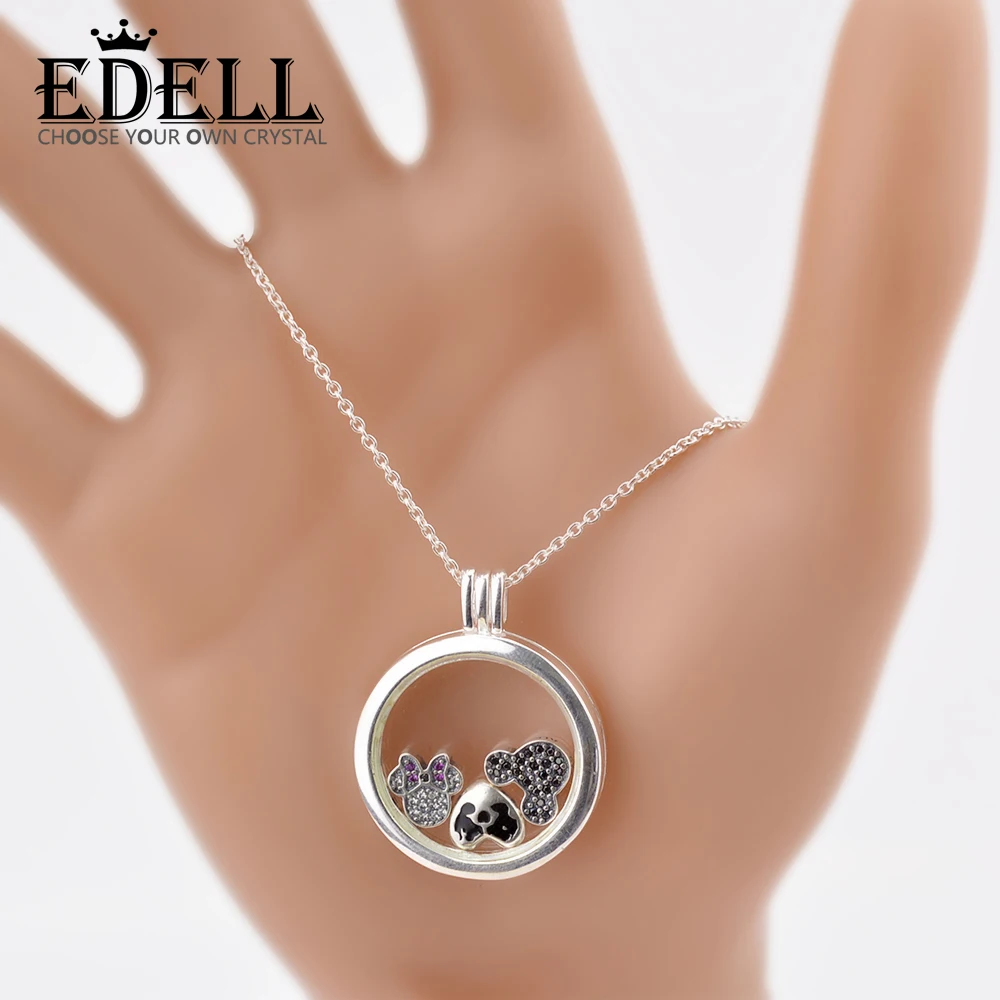 

EDELL 100% 925 Sterling Silver Boxs Pendant Necklace Pendant Wholesale Women Earring Birthday DIY Bracelet & Bangle Jewelry Gift