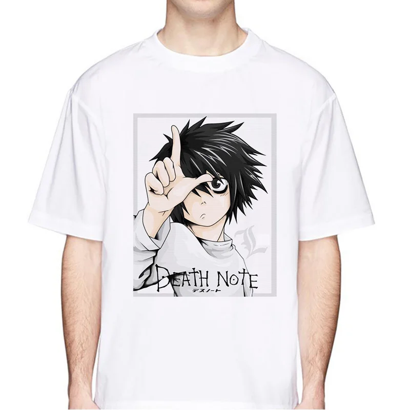 Футболка мужская летняя с коротким рукавом и принтом death note|Футболки| |