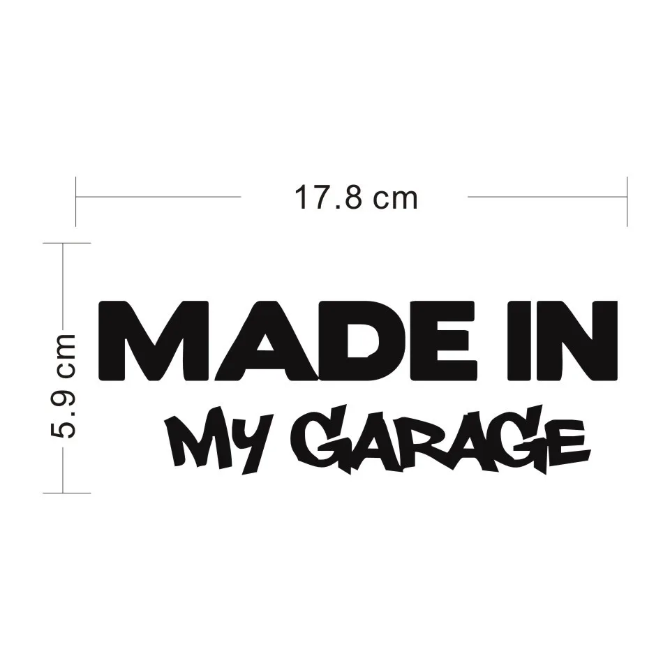 Cunymagos MADE IN MY GARAGE Funny Car Styling Car Stickers Decal Car Styling Motorcycle Body Cool Covers Car Styling 17.85 (4)