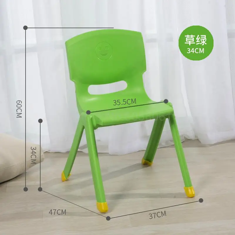 Стулья для детского сада, пластиковые стулья для спинки, детские столы, стулья, детские стулья, обеденные стулья, Высота 34 см - Цвет: fy11