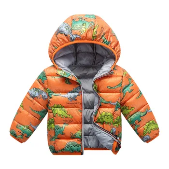 

BINIDUCKLING New Baby Boys Girls Winter Jacket Cartoon Dinosuar Warm Thick Girls Winter Coats Lightweight Down Jacket Coat