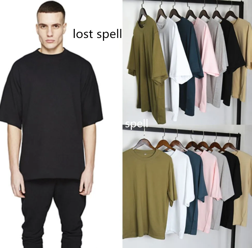 2018 Mens Oversize Solid Tee Shirt Men Oversized Street Wear Camiseta ...