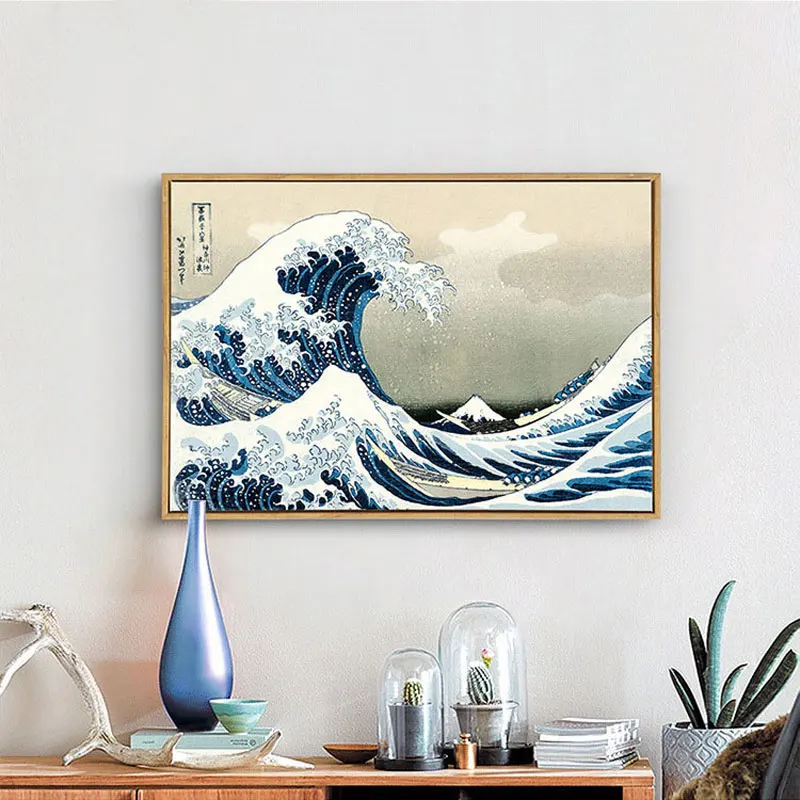 

Canvas Posters And Prints Classic Painting Japanese Famous Painting Kanagawa Surfing Wall Art Canvas Painting Picture Home Decor