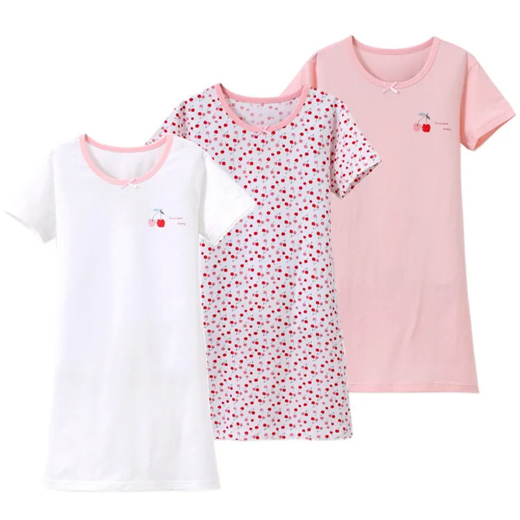 4 Colors princess nightdress pajamas for girls cotton nightgown girls sleepwear dress 750