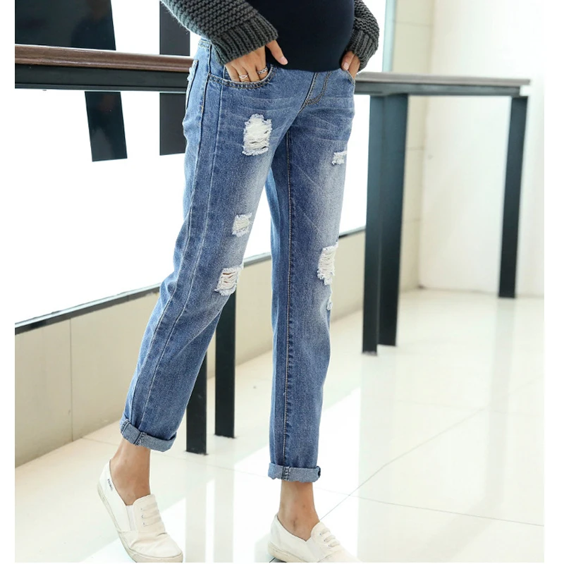 

Jeans Maternity Clothing Pants For Pregnant Women Clothes Nursing Trousers Pregnancy Overalls Denim Long Prop Belly Legging New