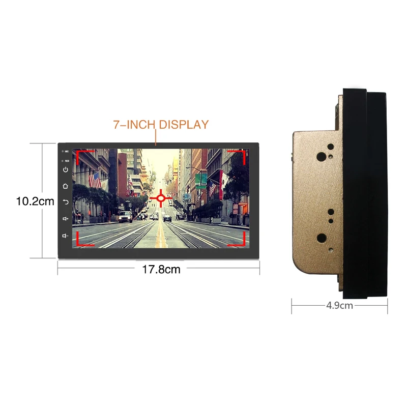 Android 8.1 GPS Navigation Car Stereo Radio Double Din 7 Inch Multimedia Bluetooth WiFi Navigator TD326
