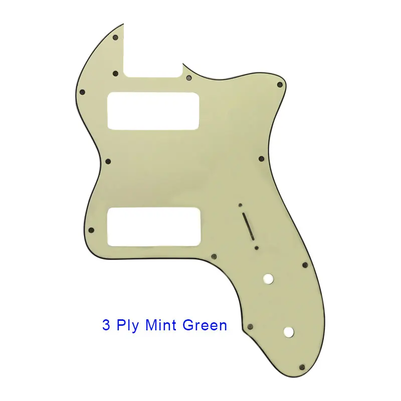 Запчасти для гитары Pleroo-для классической серии '72 Telecaster Tele Thinline Guitar pickguard Scartch Plate с пикапами Humbucker P90 - Цвет: 3Ply Mint Green