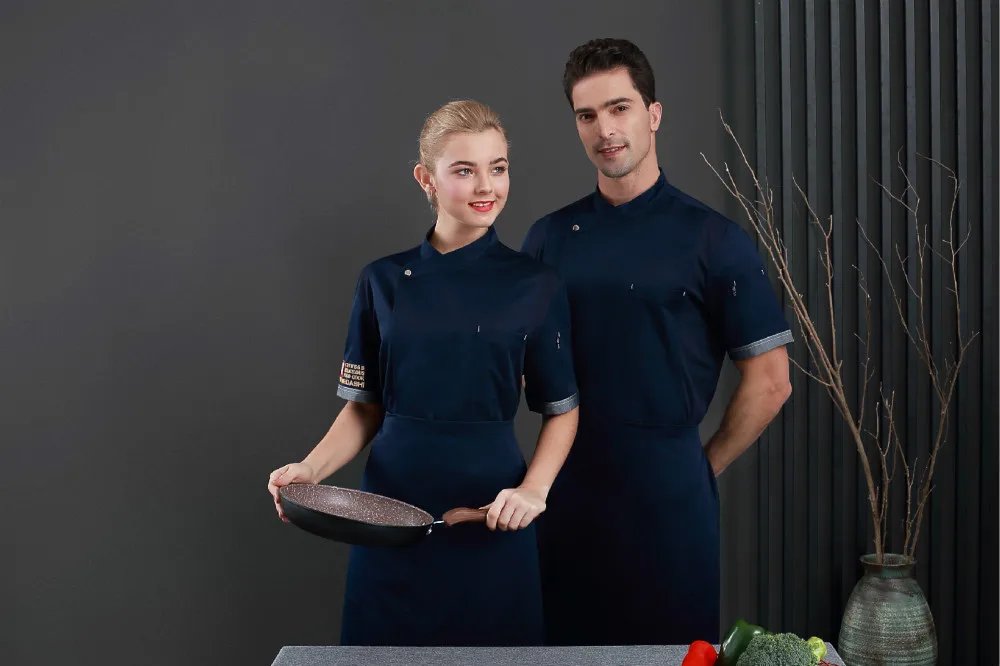 Куртка поварская барбершоп дышащая Uniforme De Chef фаст-фуд ресторан для выпечки торта кухня унисекс рубашка повара Рабочая одежда