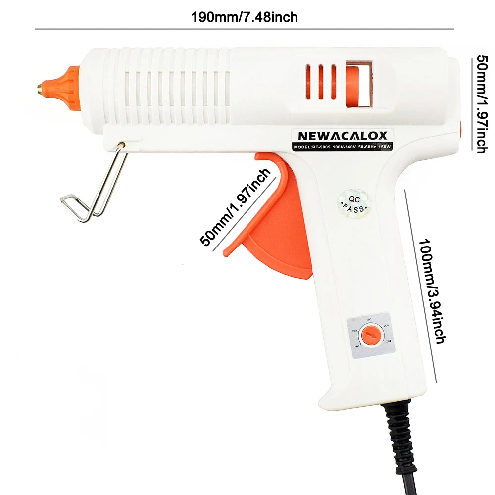 NEWACALOX 20 Вт/150 Вт клеевой пистолет EU/US 100-240 в высокотемпературный горячий клеевой пистолет 7 мм/11 мм термоплавкие клеевые палочки трансплантация ремонт пневматические инструменты DIY