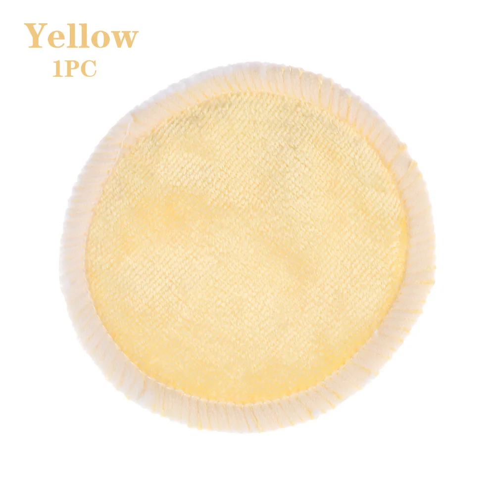 Многоразовые Ватные диски Make up средство для снятия макияжа для лица с двойным слоем протрите подушечки для чистки ногтей колодки моющиеся салфетки для лица 1/8/16/20 шт - Цвет: yellow