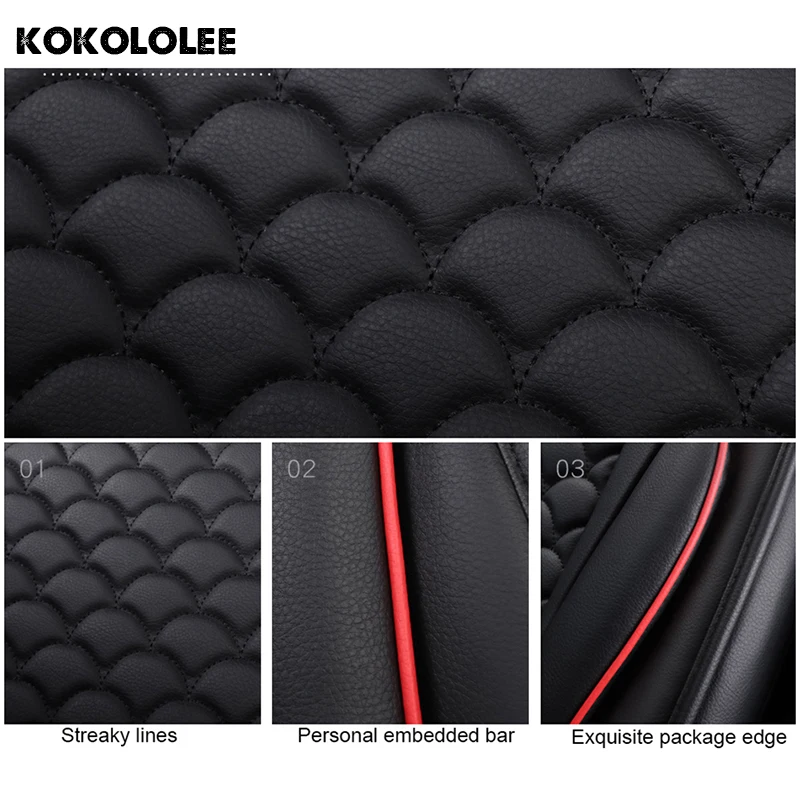 [Kokoleee] Кожаные чехлы для автомобильных сидений changan cs35 skoda octavia 1 2 vesta lada rx 2/3 passat b5.5