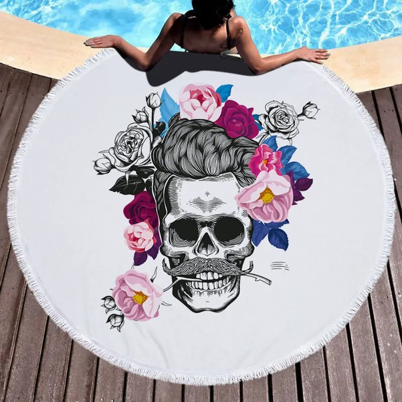 

Tapestry new Mandala Bohemian Style Round Beach Towel Blanket Throw Oversized Yoga Thick Microfiber Mat Tassel Tapestry for home