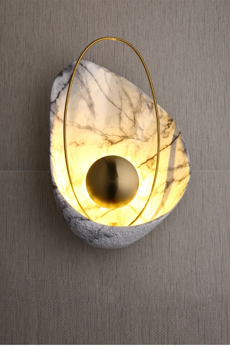 Скандинавский пост-современный металлический настенный светильник минималистичный художественный дизайнерский Декор для гостиной настенный светильник индивидуальный проходной круглый