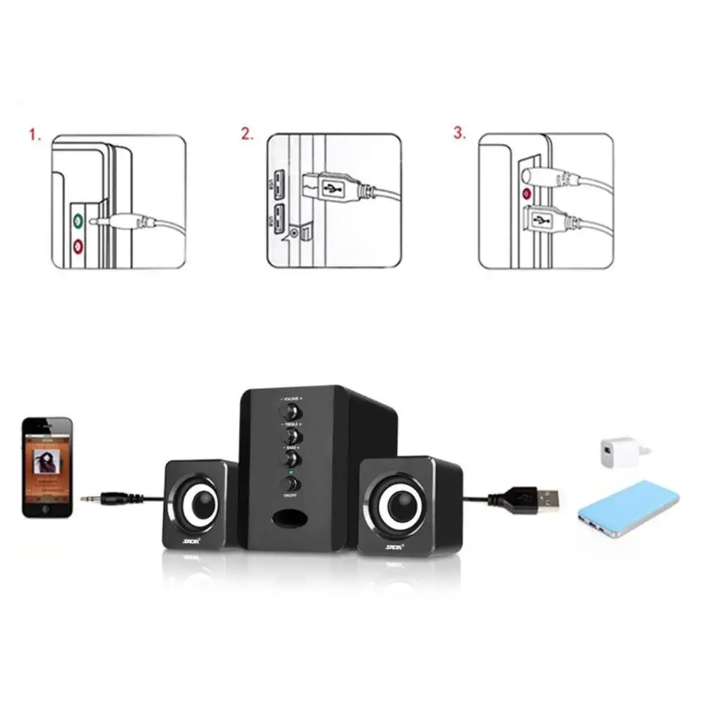 D 202 компьютер Mini Speak USB 2 1 проводной комбинированный динамик бас музыкальный плеер
