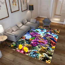 Высокое качество, ковер с изображением подводного мира, мягкий Противоскользящий коврик с 3D принтом, детское одеяло для спальни, коврик из полиэстера