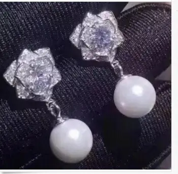 

gorgeous10-11MM SOUTH SEA WHITE PEARL EARRING925S