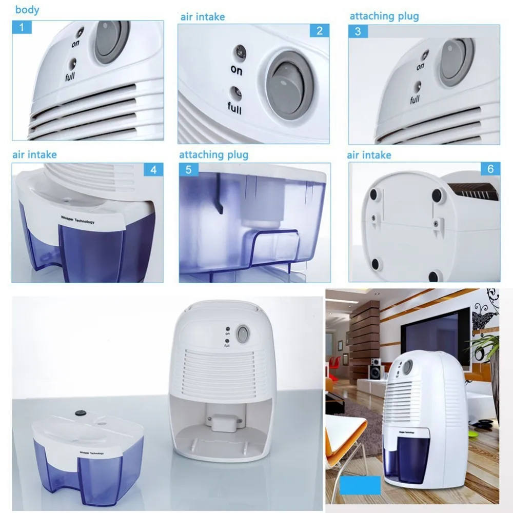 Home Mini Dehumidifier 26w Electric Quiet Air Dryer 100v 240v Home Mini Dehumidifier 26w Electric Quiet Air Dryer 100v 240v Compatible For Bathroom In Dehumidifiers From Liances On