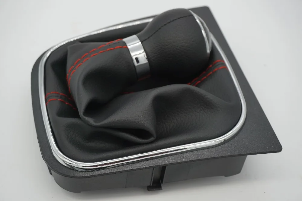 FAT New 5 Speed Gear Shift Knob With Leather Boot For VW Golf 6 Mk6