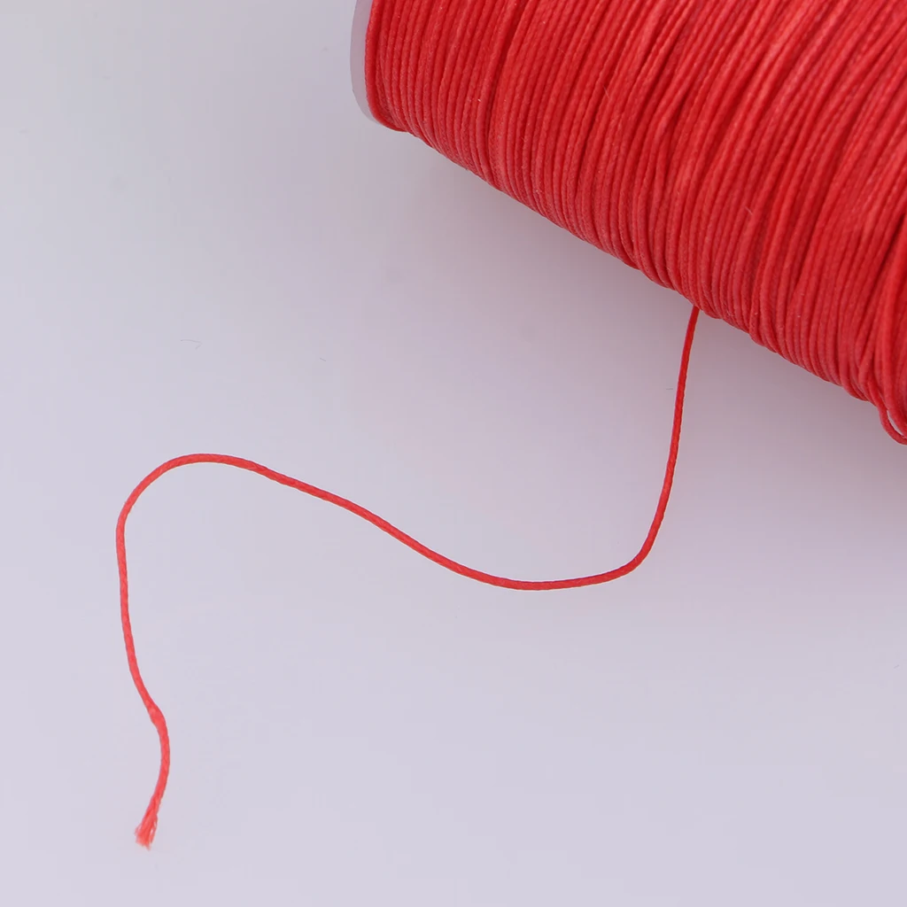142 Yards 0.5mm Round Polyester Waxed Thread Cord Leather Sewing Hand Stitching Jewelry Craft