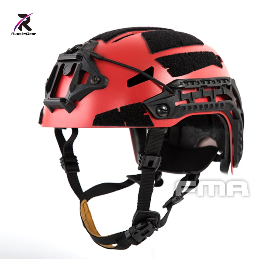 Армейский Военный Тактический шлем Кайман баллистический шлем с креплением NVG и боковым Рельсом для предотвращения столкновений(M/L - Цвет: RED