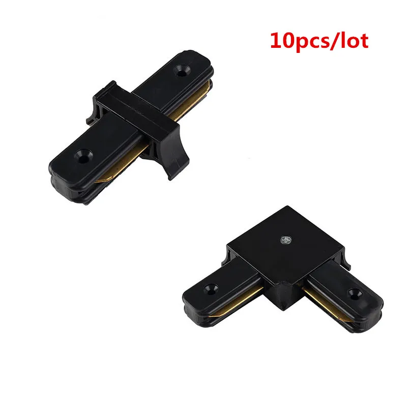 10 pcs أضواء المسارات جي السكك الحديدية موصل مستقيم/L موصلات 2 سلك ل المسار تركيب المصابيح نظام Auminum السكك الحديدية موصل