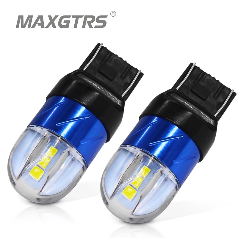 2x7443 T20 W21/5 Вт 1156 1157 BA15S 7440 3030 светодиодный лампы указатели поворота Фары заднего