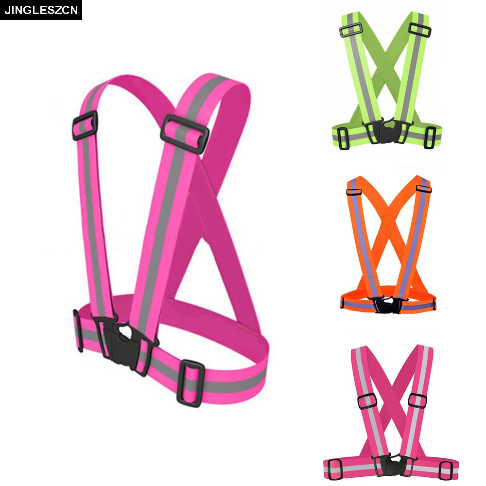 

Hot 360 Degrees Reflective Safety Vest Unisex Outdoor Safety Vest Reflective Belt For Running Cycling Sport Warning Clothes